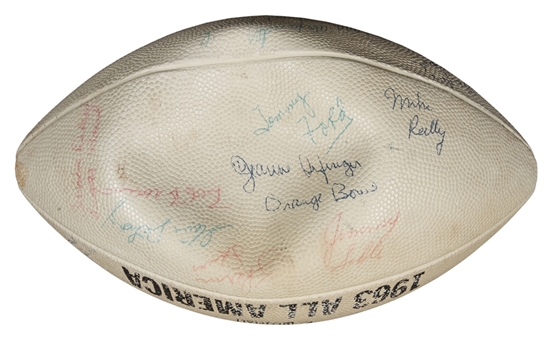 1961 Look Magazine All American Multi Signed Football With 24 Signatures Including Butkus & Eller (Beckett)